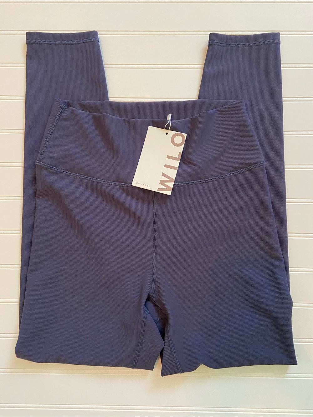 WILO The Label High Waist Ribbed Navy Leggings Womans M Pilates Princess